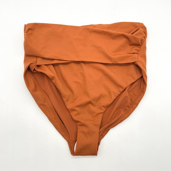 ANDIE SWIM The Barbados Bikini Bottom Womens Small Chestnut Orange High Rise NWT - Picture 4 of 11